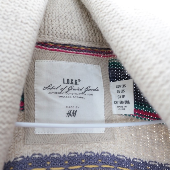 H&M Multicolor Aztec Tribal Print Knitwear Cardigan Size XS - Picture 2 of 5